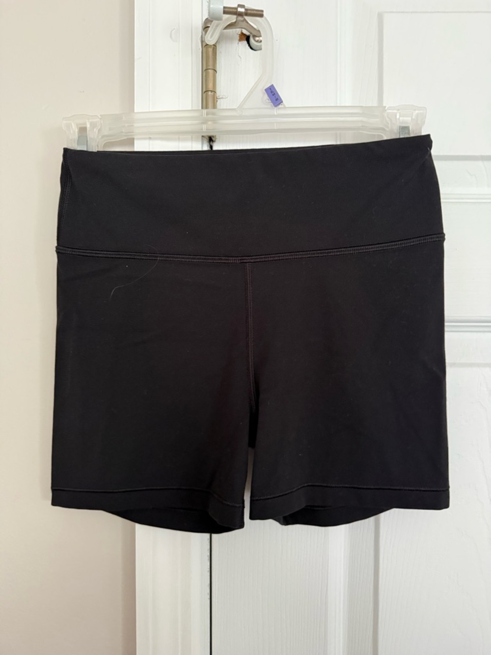 Athleta Chit Chat Black High-Rise Bike Shorts